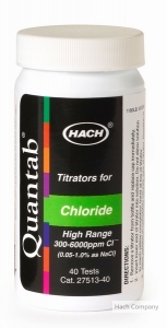 水中氯化物檢測試紙 Chloride QuanTab® Test Strips, 300-6000 mg/L 