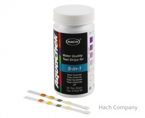 五合一水質檢測試紙(餘氯、總氯、總硬度、總鹼度、pH值) 5 in 1 Water Quality Test Strips