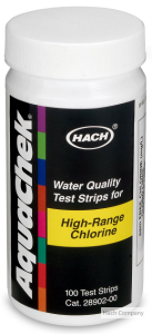 水中餘氯檢測試紙 Free Chlorine Test Strips, 0-600 mg/L, 100 tests